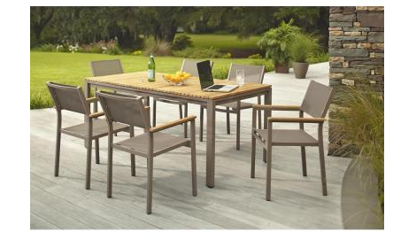 Home Depot: Barnsdale Teak 7-Piece Patio Dining Set 57% OFF