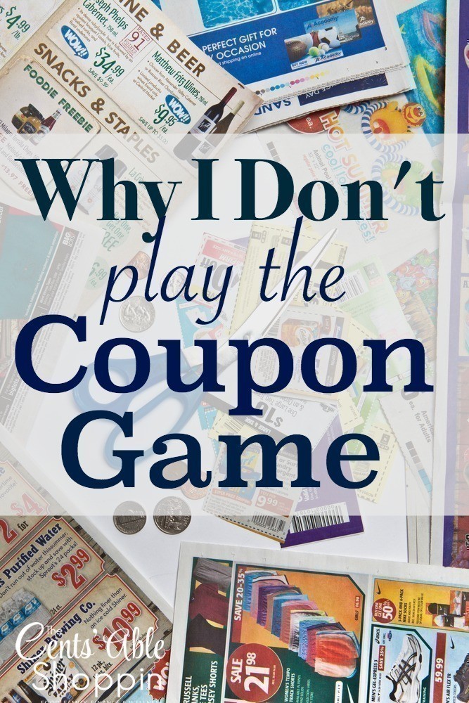 Why I Don’t Play the Coupon Game