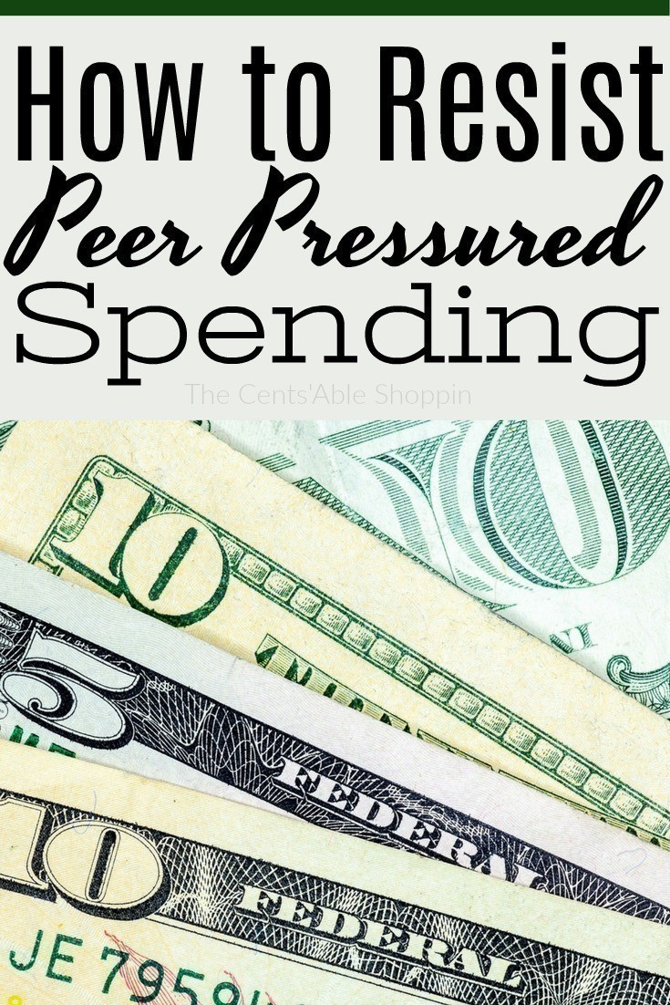 It can truly be difficult to say no to spending money when you feel pressure from family and friends, or the need to keep up with others. Find out how to resist this peer pressured spending.