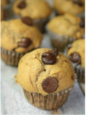 Healthy Banana Chocolate Chip Muffins