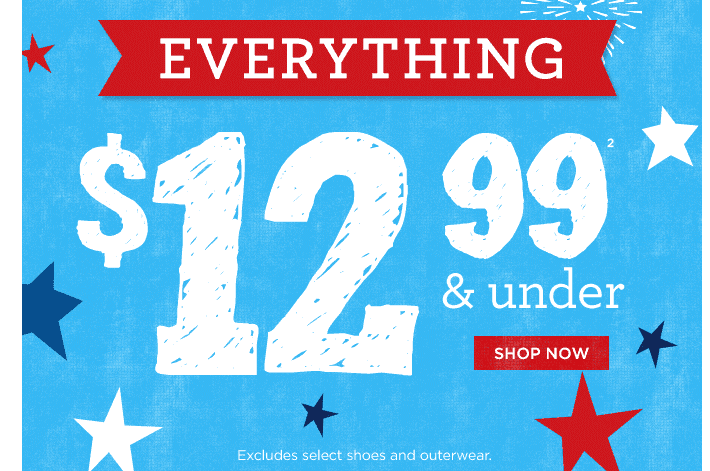 Gymboree: FREE Shipping Sitewide + Everything $12.99 and Under