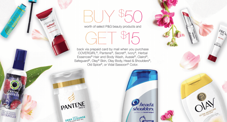 P&G Rebate Ends Soon | Spend $50 on Select Products & Earn $15