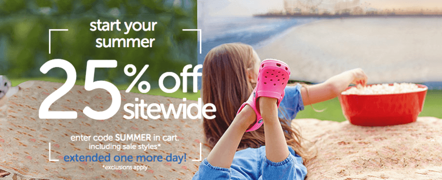 Crocs: 25% OFF Sitewide (Ends Today)