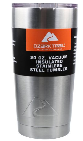 Walmart: Ozark Trail 20-Ounce Double-Wall, Vacuum-Sealed Tumbler $8