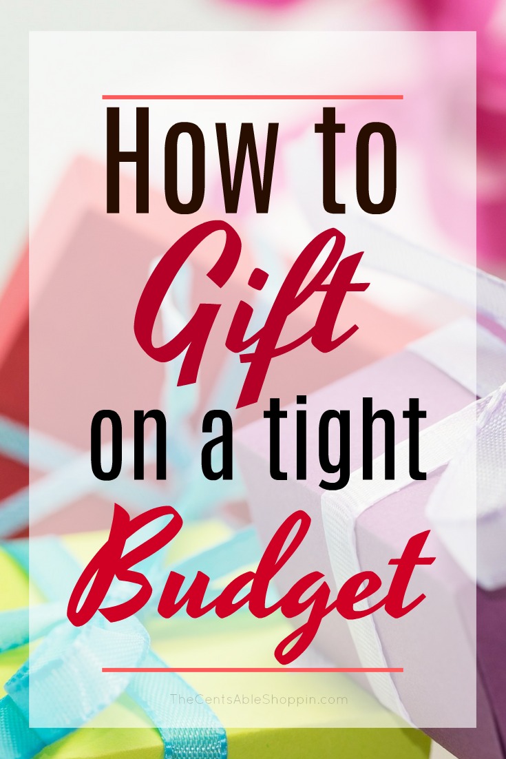 Giving gifts to friends and family at the holidays and through the year doesn't have to be a strain on your budget. Here are some tips to help you give on a tight budget. #budget #finance #gift #holidays