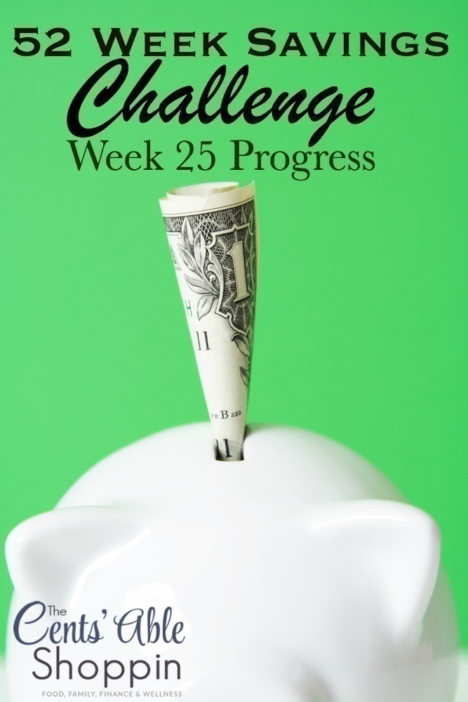 52 Week Savings Challenge Week 25 Progress