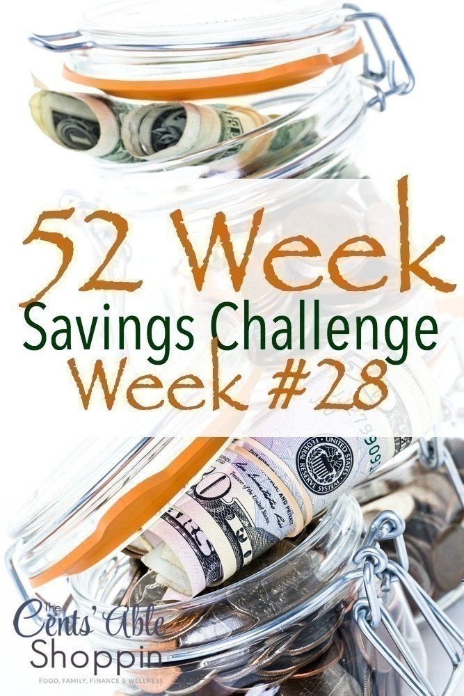 52 Week Savings Challenge Week 28 Progress