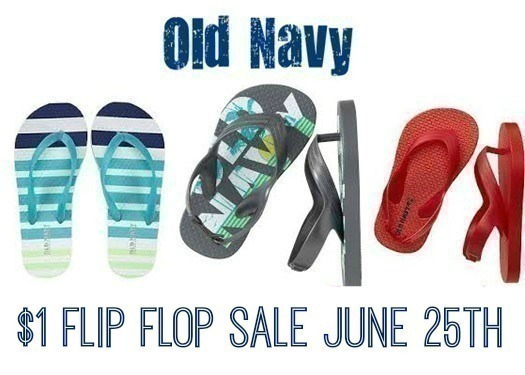 Old Navy: $1 Flip Flop Sale 2016