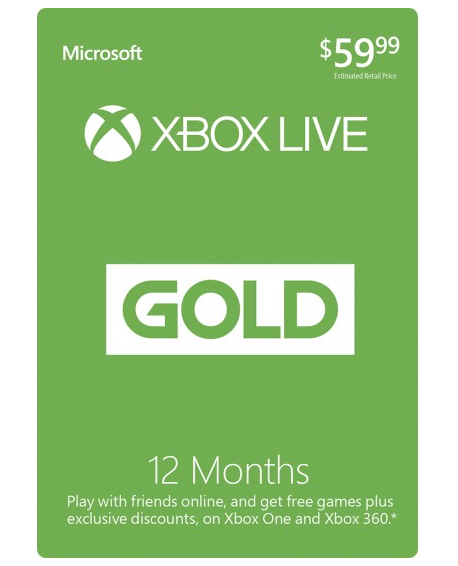 Best Buy: XBOX Live 12 month Gold Membership $39.99