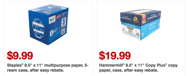 Staples: 5-Ream Case Paper $9.99 + More
