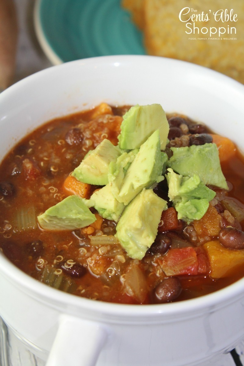 Sweet Potato Black Bean Quinoa Chili