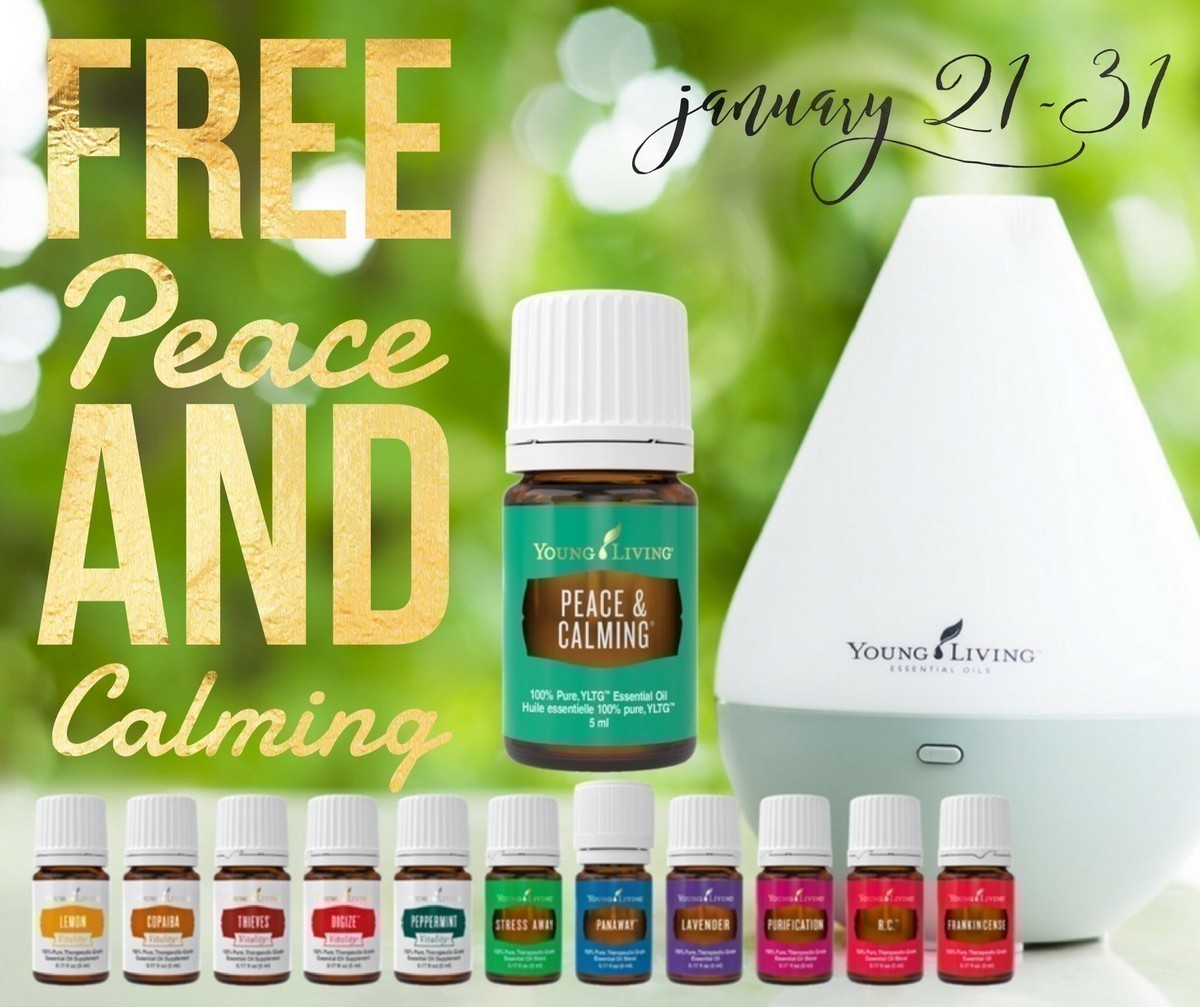Young Living Premium Starter Kit with Dewdrop Diffuser (Score FREE Peace & Calming)