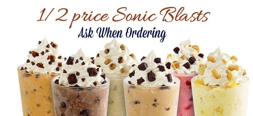 SONIC Drive In: 1/2 Price SONIC Blasts