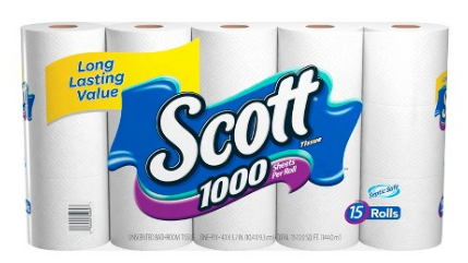 Target: 2 Scott 1000 15 ct Bathroom Tissue $19 + $5 Gift Card