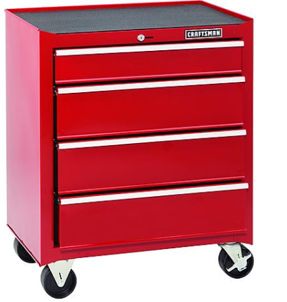 Sears: Craftsman 4-Drawer Rolling Cabinet with Ball Bearings $84.89