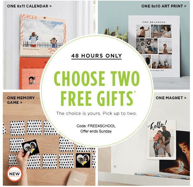 Shutterfly 2 FREE Gifts (Pay ONLY Shipping) The