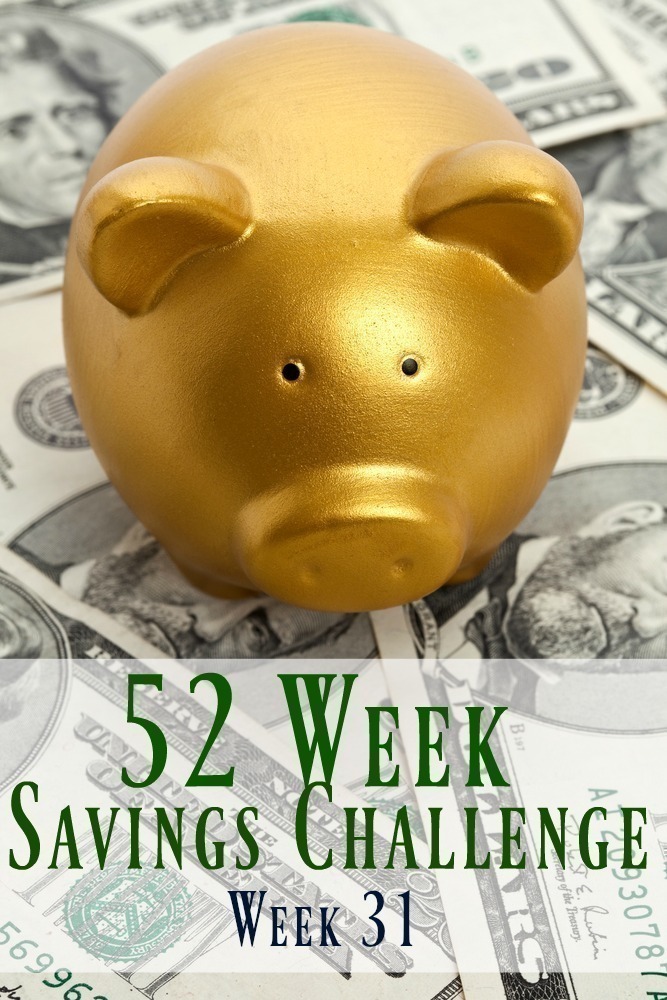 52 Week Savings Challenge Week 31 Progress