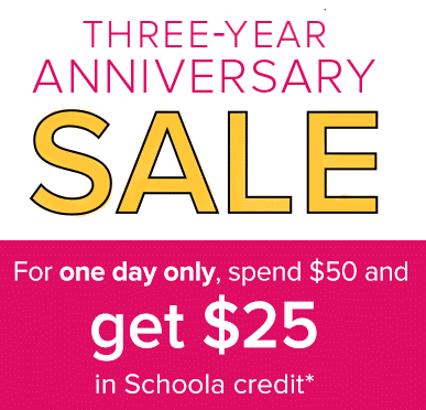 Schoola: Spend $50 & get a $25 Schoola Credit