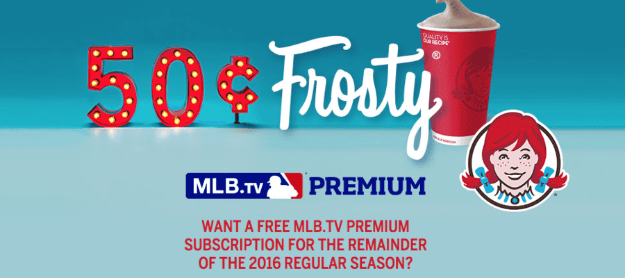 MLB.TV Subscription with Wendy’s Frosty Purchase