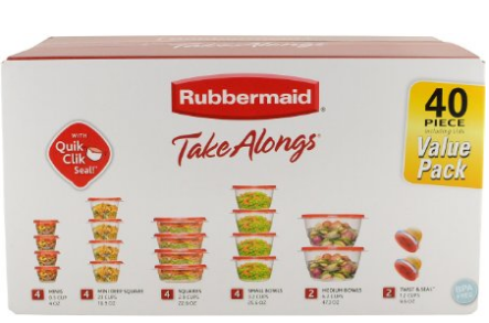 Amazon: Rubbermaid 40 pc Food Storage Set $11
