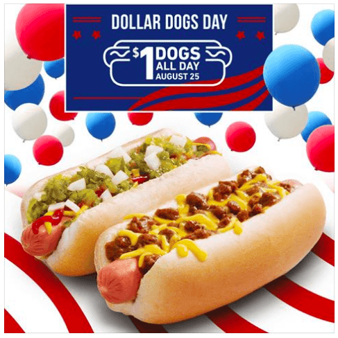 SONIC: $1 Hot Dogs All Day