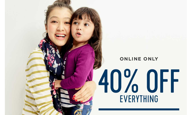 Old Navy: 40% OFF Everything