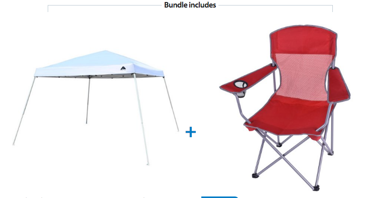 Ozark Trail 12×12 Slant Leg Canopy Tent + 4 Chairs $64