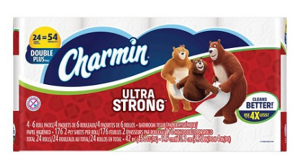 Target: 48 Double Rolls Charmin + $5 Gift Card $22