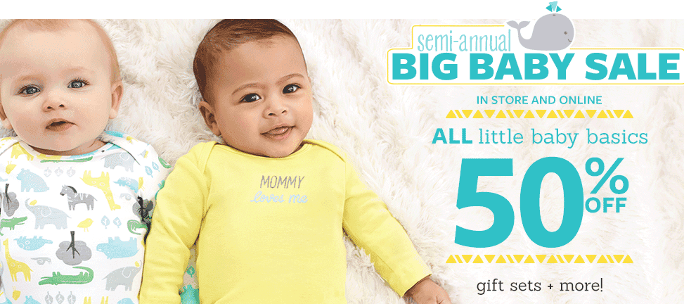 Carter’s: Semi Annual Baby Sale 50% OFF + FREE Shipping