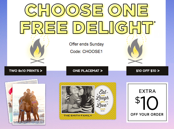Shutterfly: Choose 1 of 3 FREE Items