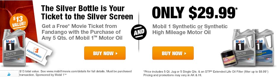 AutoZone: FREE Movie Ticket with Motor Oil Purchase