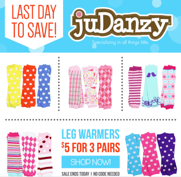 juDanzy: 3 Pairs of Leg Warmers $5 + FREE Shipping