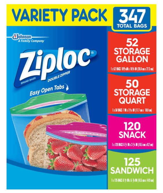 Ziploc 347 ct Variety Pack just $13