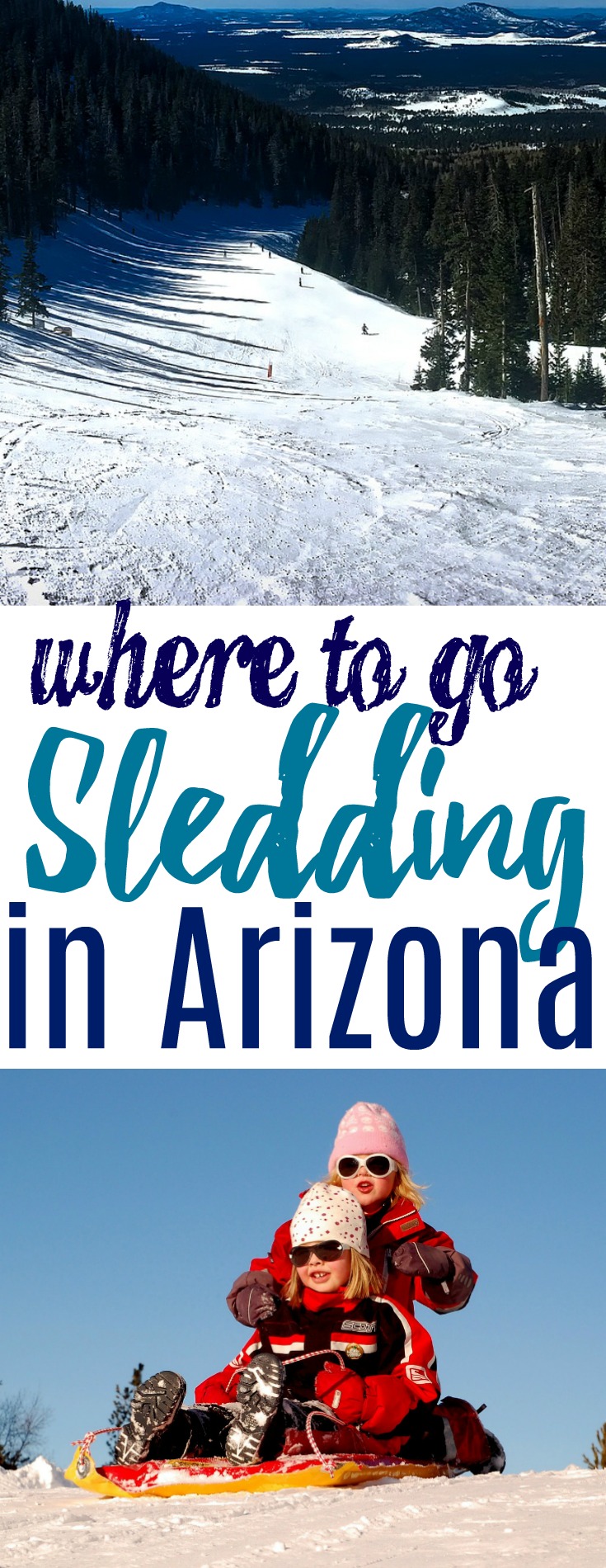 Arizona winters can be a huge relief after a long summer of hot temps. Here are some of the best places to go sledding in Arizona with the family!