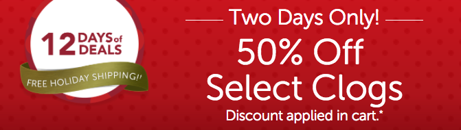 Crocs: 50% OFF Select Clogs + FREE Ship on $24.99