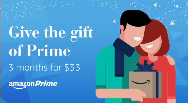 Give the Gift of Amazon Prime as low as $33