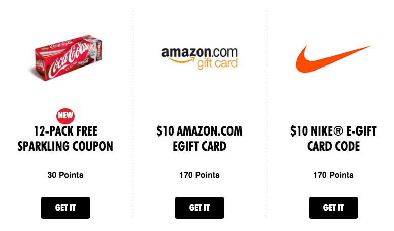 My Coke Rewards: $10 Amazon Gift Card 170 Points