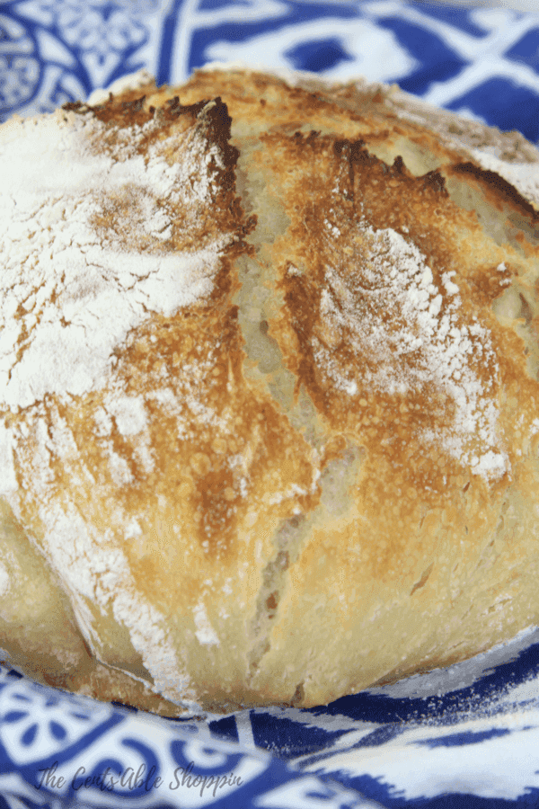 A delicious loaf of homemade sourdough bread with just 4 ingredients including raw milk kefir.