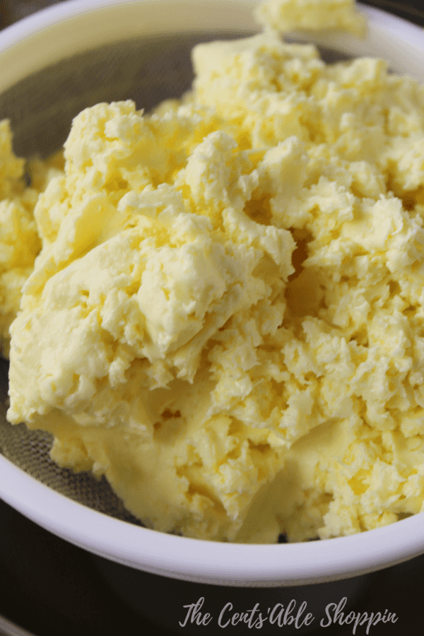 Making butter is incredibly easy and gratifying - this is just one of many steps to making your own at home.