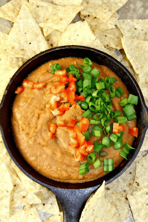This Smoky Chipotle Bean Dip combines peruano beans with liquid smoke, chipotle peppers and seasonings that's great served alongside tortilla chips.