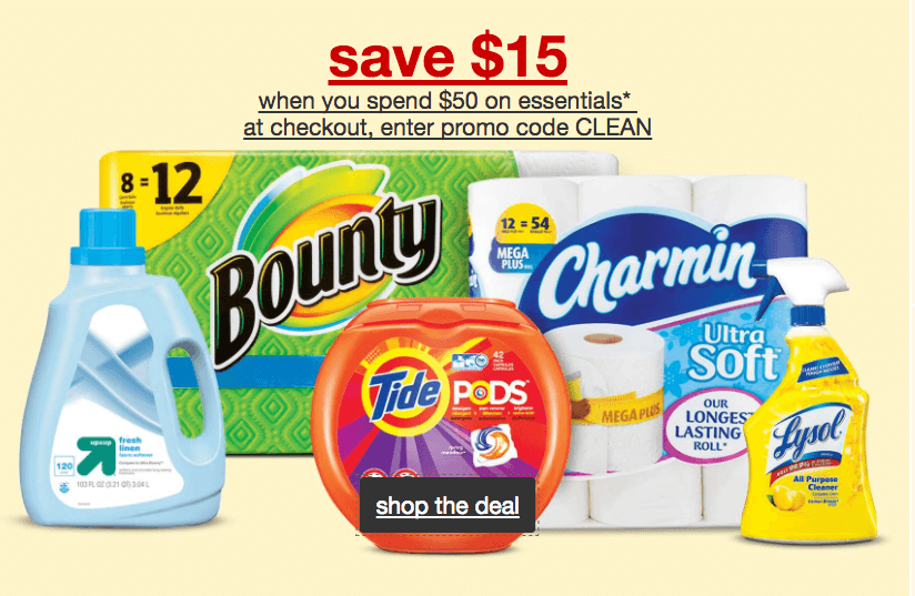 Target: Save $15 on $50 Household Essentials