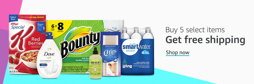 Amazon Prime Pantry:  Buy 5 Select Item & Get FREE Shipping