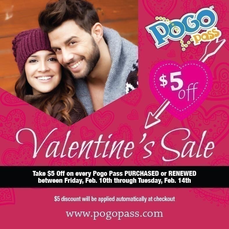 Score $5 OFF when you BUY or RENEW a POGO pass with code CENTSABLE 2/10 - 2/14!