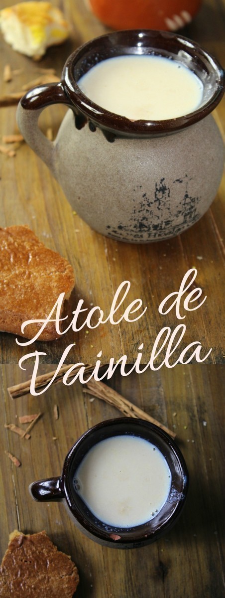 Atole de Vainilla is a traditional masa-based hot beverage, made easily with milk, vanilla beans, corn flour and piloncillo.