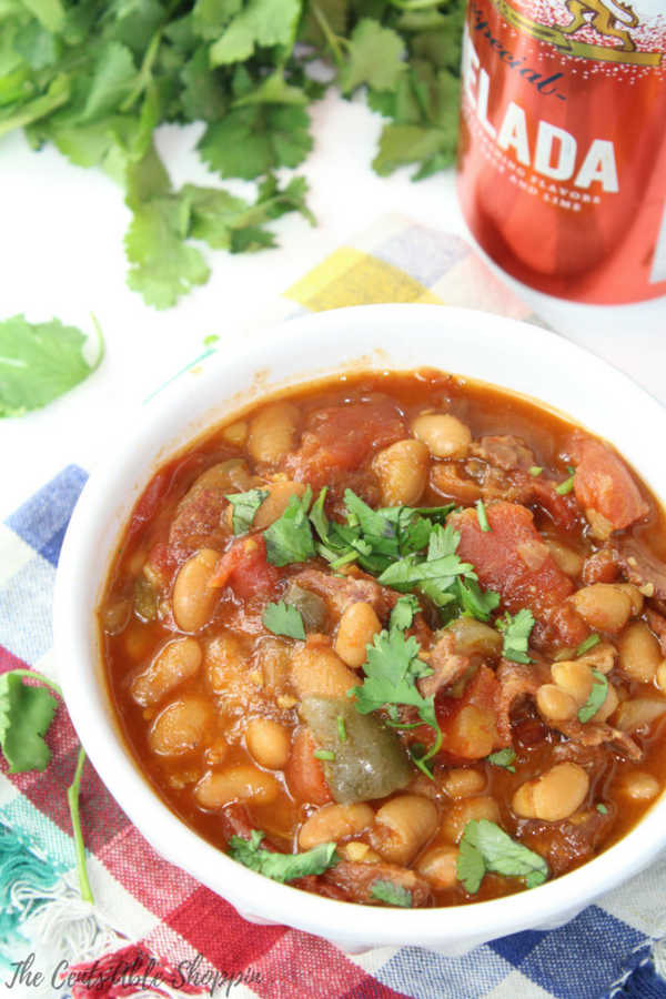 Peruano or Pinto beans cooked in a zesty and delicious mixture of spices, beer and vodka in under an hour in the Instant Pot.