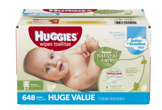 Amazon: Huggies 648 ct Natural Care Wipes $10