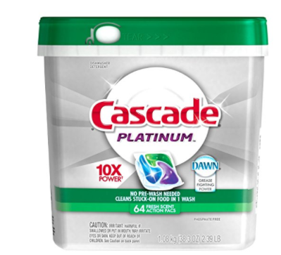 Amazon: Cascade 64 ct Platinum just $10