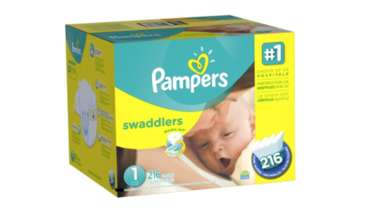 Amazon: Pampers Swaddlers 216 ct just $15