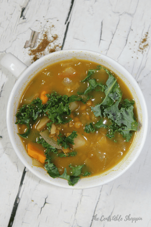 Combine sweet potatoes, regular potatoes, kale and lentils in this hearty soup that cooks up in 30 minutes or less in your Instant Pot.