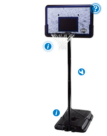 Lifetime 44 in Portable Adjustable Height Basketball System $99